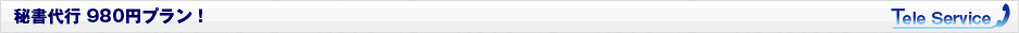 秘書代行 980円プラン！